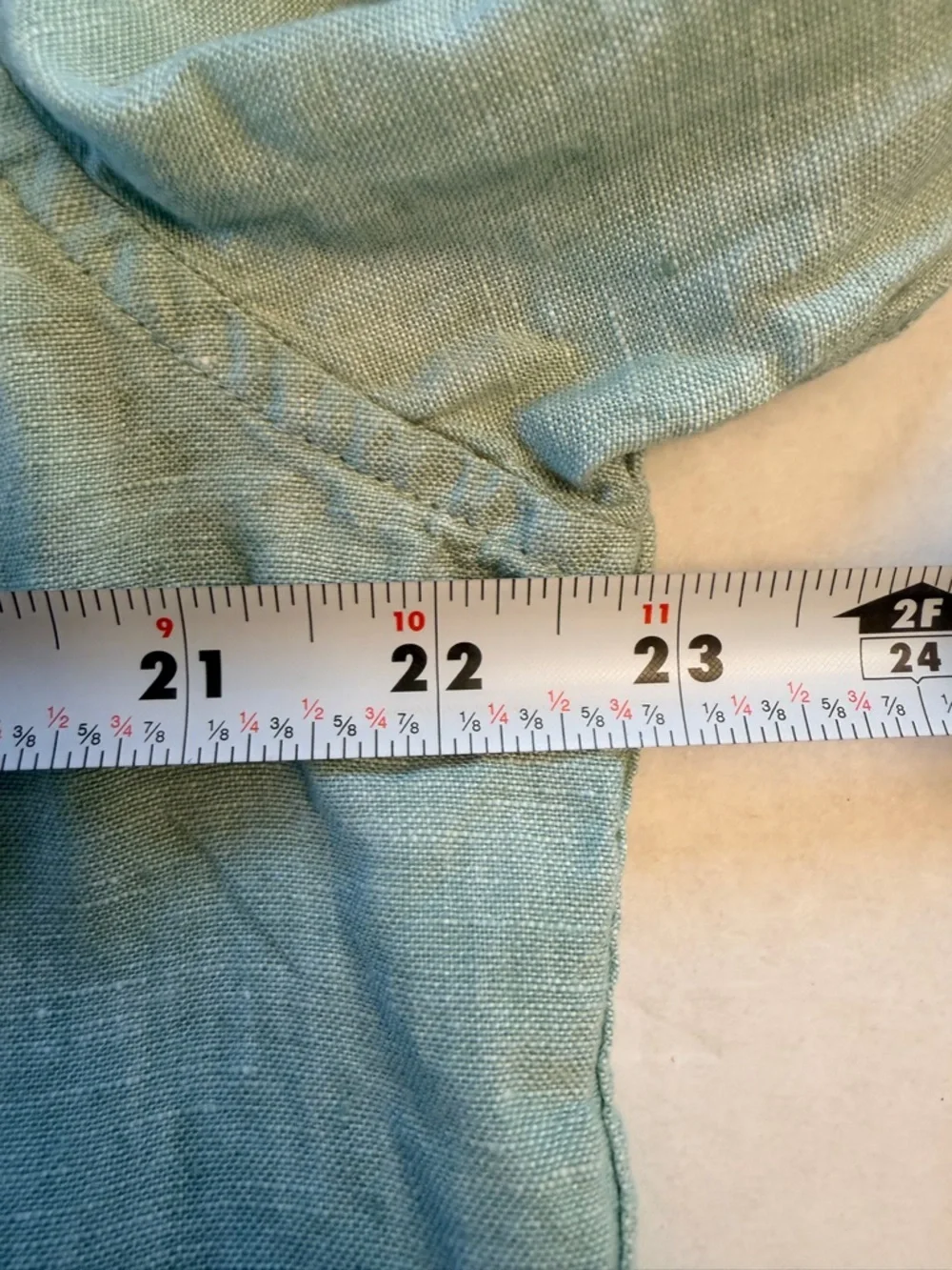 J. Crew Size XL Slim Fit 100%‎ Irish Linen Baird McNutt Light Green Shirt